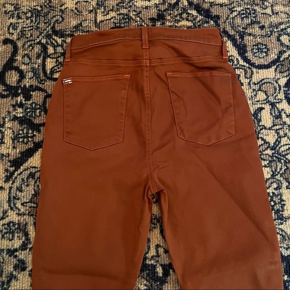 Alice + Olivia Donald Coated Skinny Jeans High Rise Waist Button Chocolate 30 - Picture 10 of 16